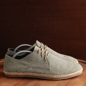 Patara Shoes Mens SZ 11 Green Nomad Derby Chiang Mai Espadrille Coastal Comfort